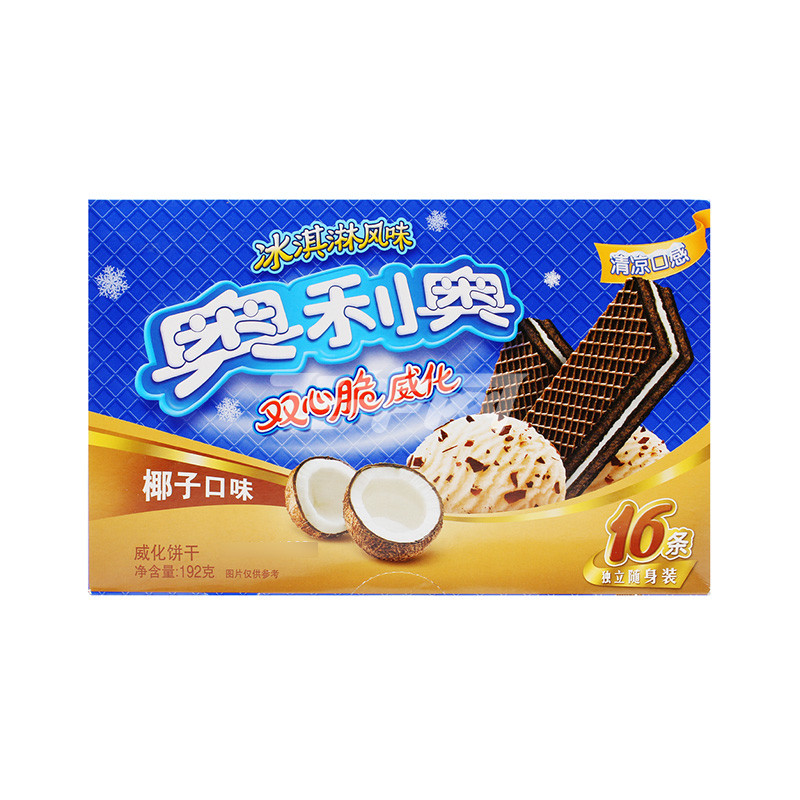 奥利奥 双心脆威化(椰子口味) 192g/盒