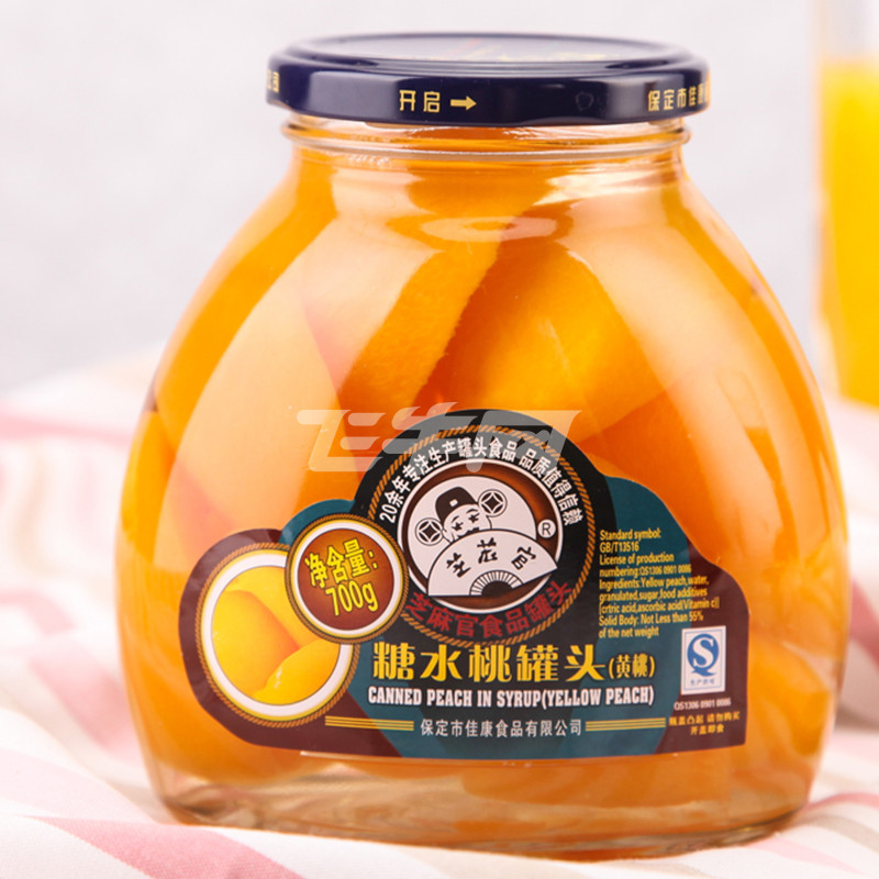 芝麻官传统糕点700克/瓶中国黄桃v传统糖水图片