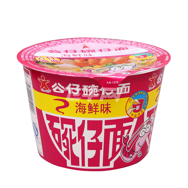 公仔迷你海鲜碗面34g_辣海鲜面_海鲜公仔面(2)