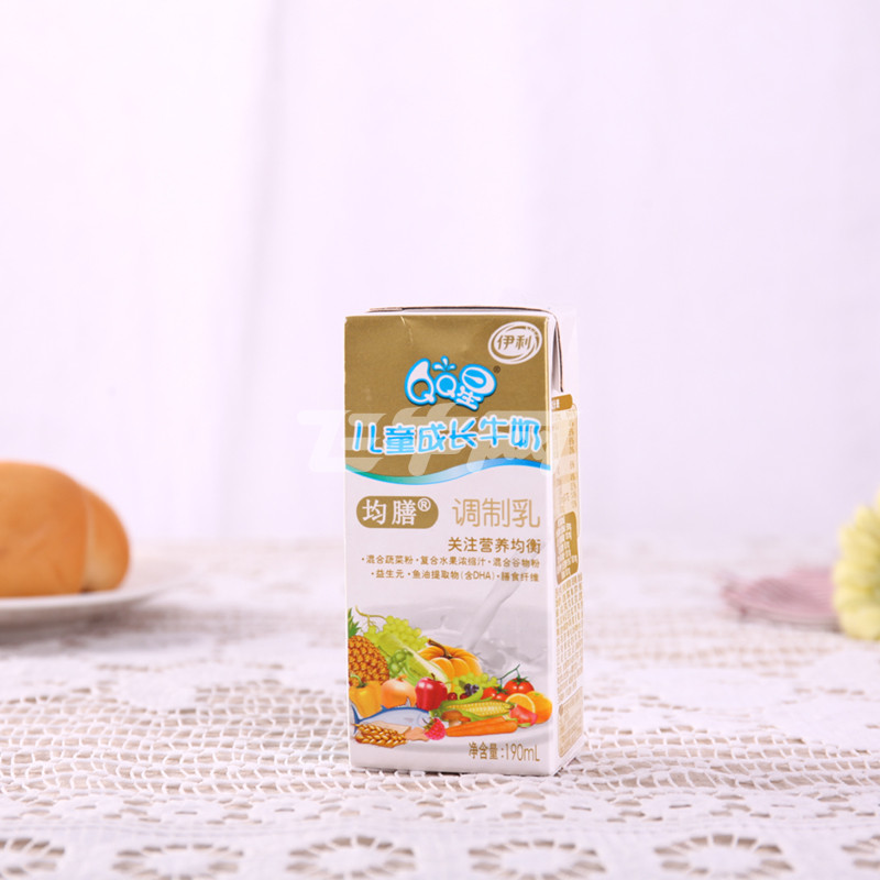 伊利qq星儿童成长牛奶(均膳)190ml/盒