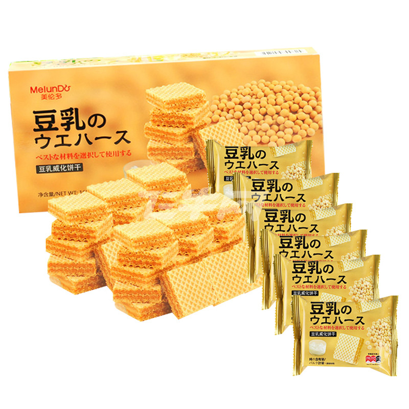 美伦多 威化饼干(豆乳味) 165g\/盒