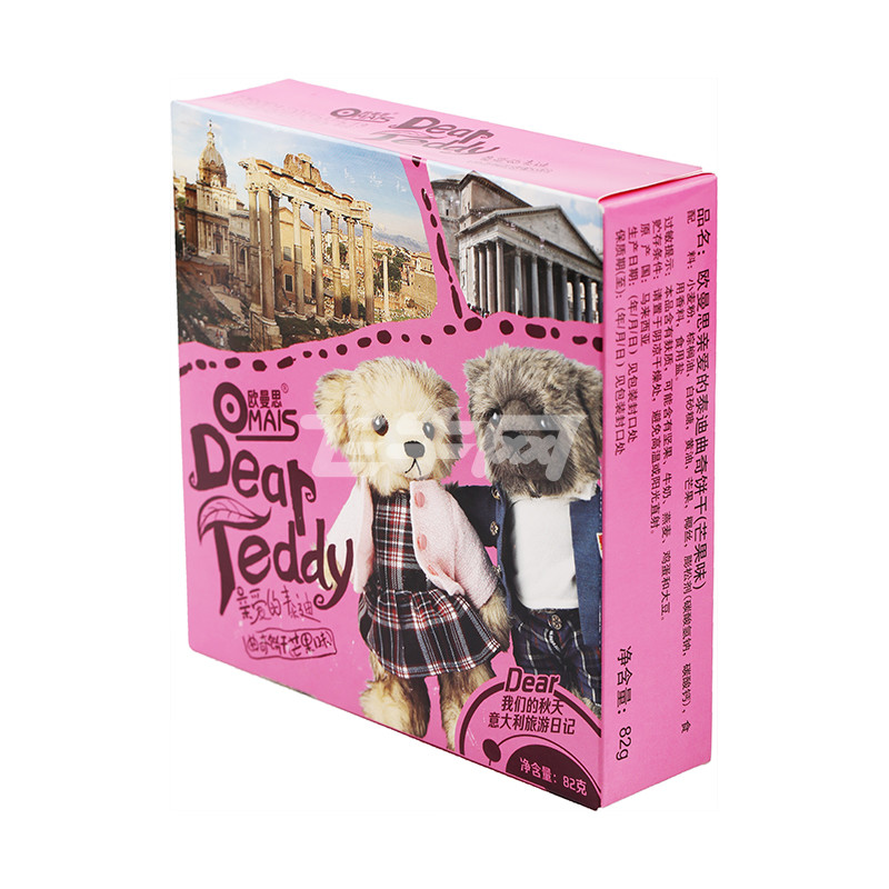 欧曼思亲爱的泰迪曲奇饼干(芒果味)82g马来西