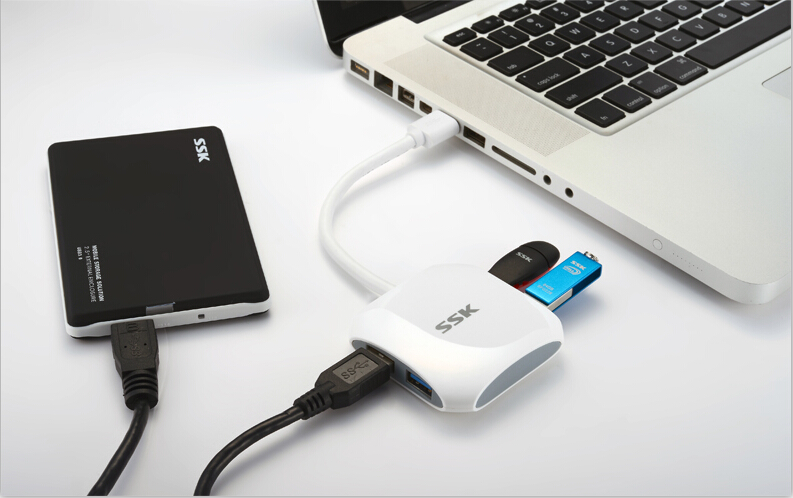 飚王（SSK） SHU300分线器USB3.0 4口集线器HUB 一拖四电脑笔记本扩展