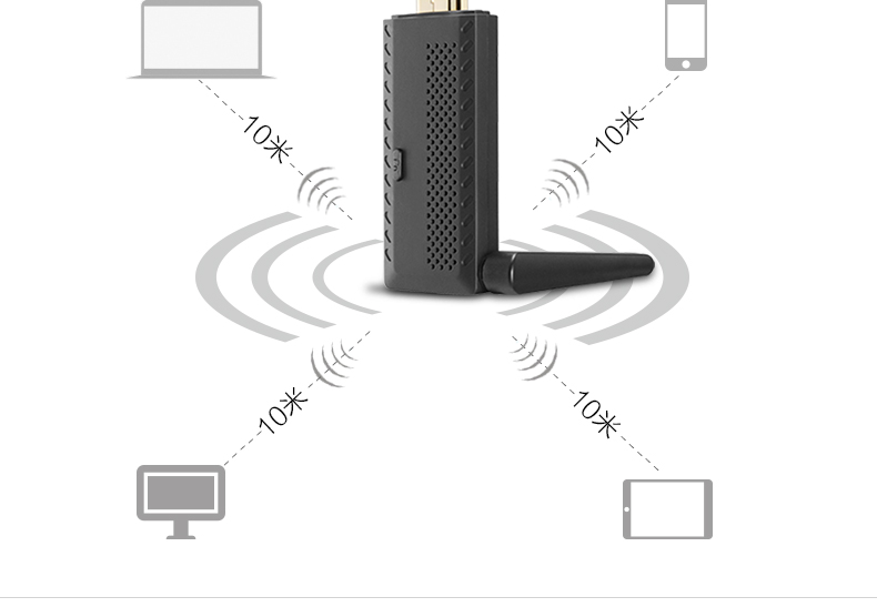 飚王（SSK） WiFi无线同屏器 推屏宝HDMI手机电视平板高清投影推送器