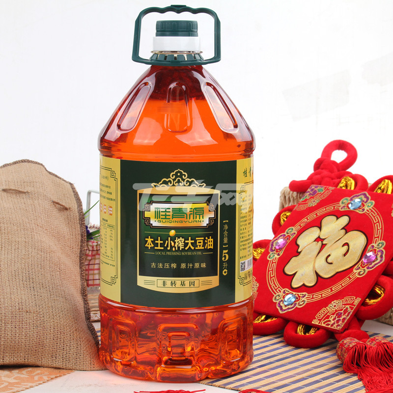 桂青源本土小榨大豆油 5升\/桶