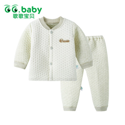 歌歌宝贝 宝宝保暖内衣套装纯棉婴儿长袖套头