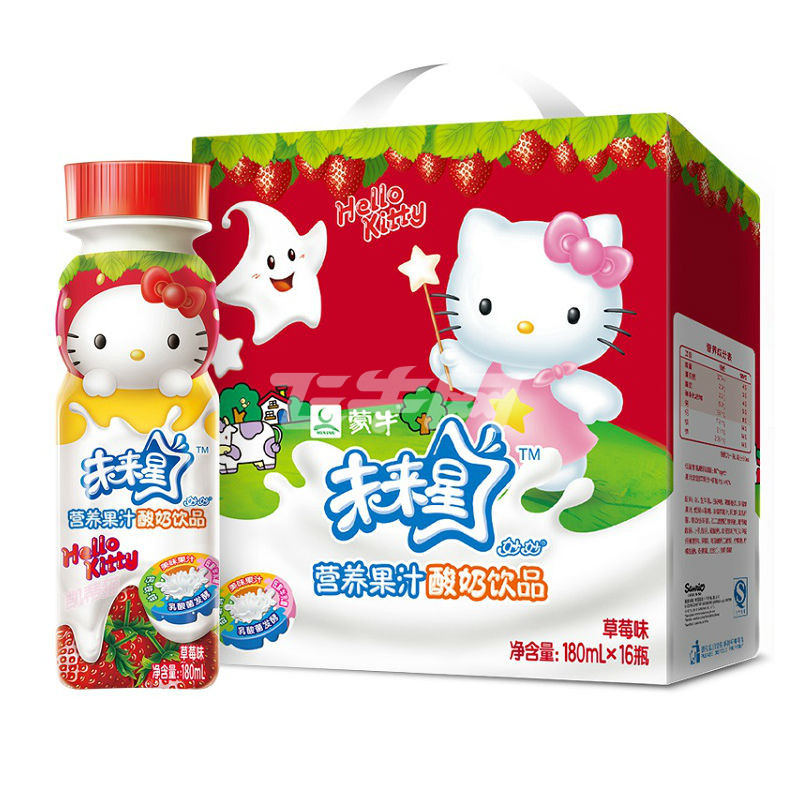 蒙牛 未来星妙妙 营养果汁酸奶饮品(草莓味) 18