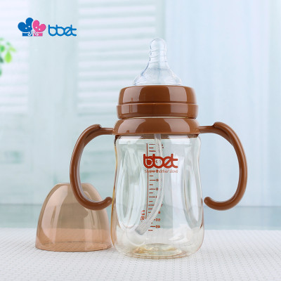 bbet巴比象 PPSU中口有柄自动圆弧巧克力奶瓶