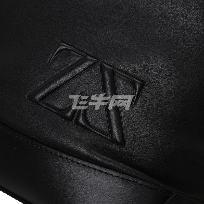 zegna 男款牛皮双z时尚手提斜挎包 c0874x 黑色