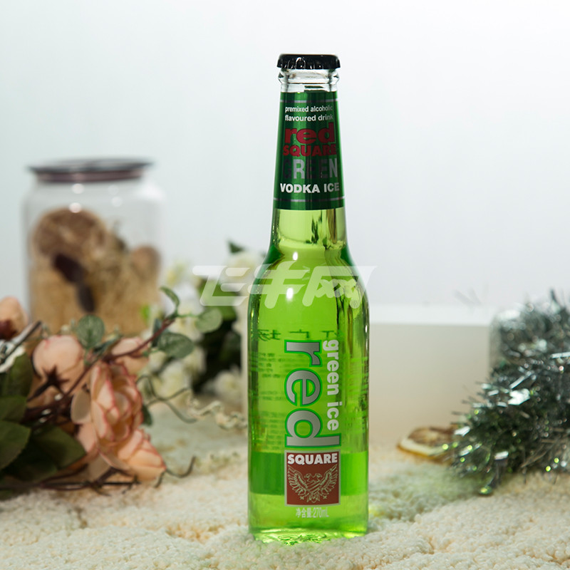 红广场酒绿冰伏特加预调酒-青柠味270ml/瓶