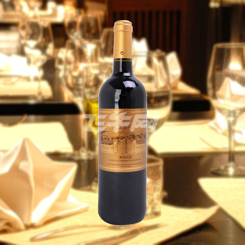 法国进口 蒙博纳特酿干红葡萄酒750ml/瓶