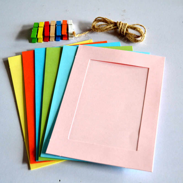 居梦坞 5 6 7寸悬挂纸相框组合 牛皮纸相框墙 diy照片墙(不含照片) 6